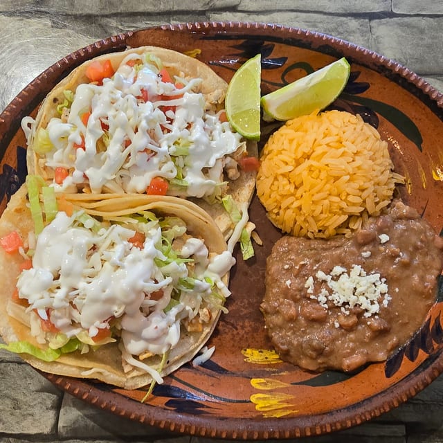 Taco Chicano Platter.