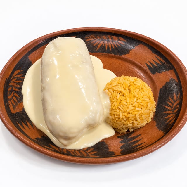 Cheese Sauce Chimichanga.