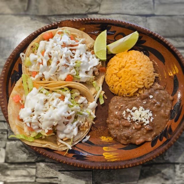 Taco Chicano Platter.